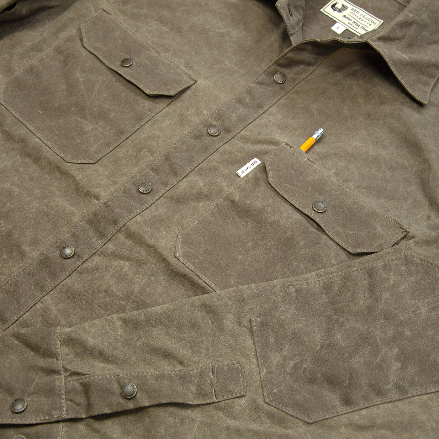 Witham Work Shirt - Field Tan Waxed Canvas