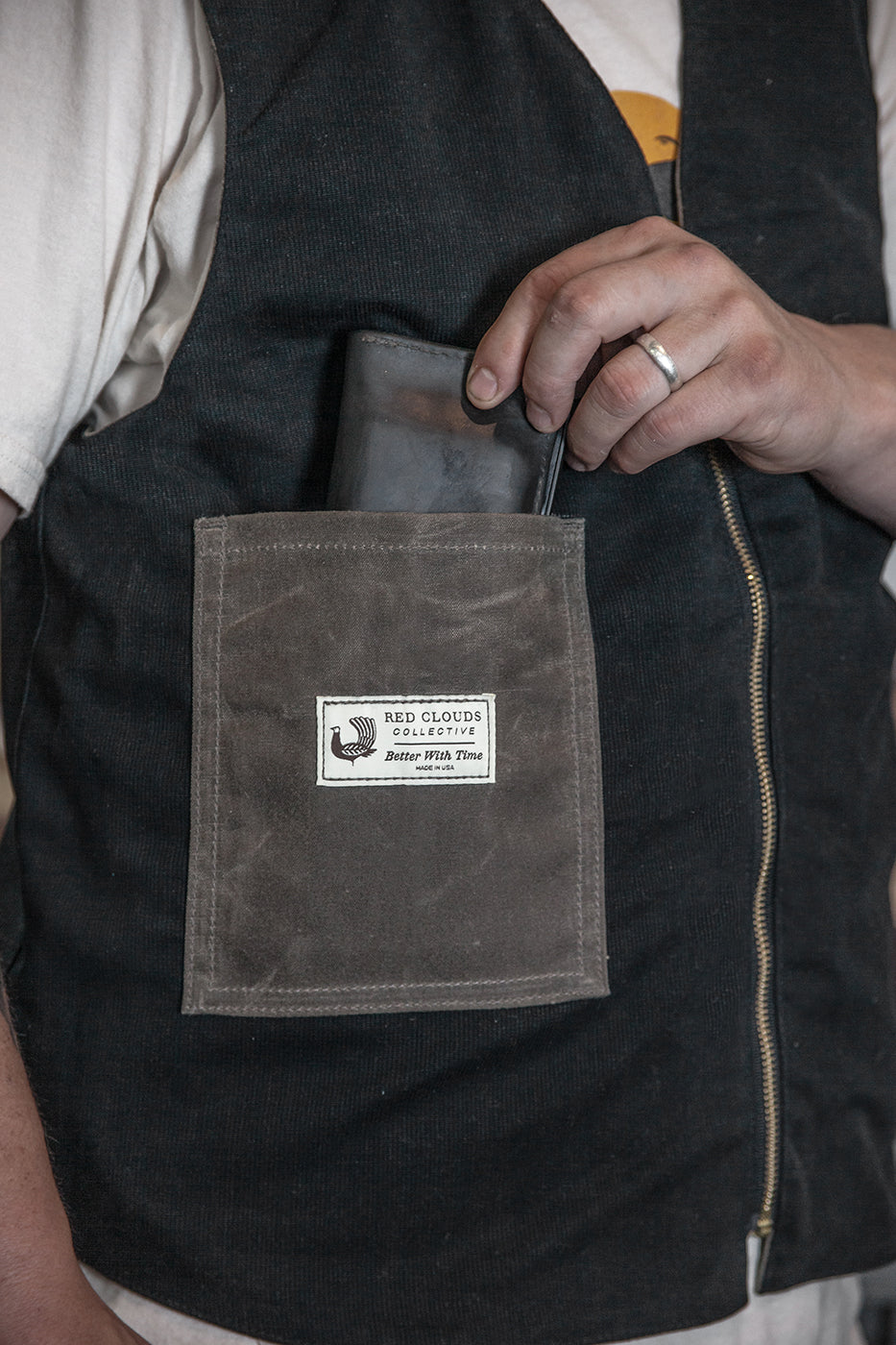 Reversible Vest - Havana Waxed Canvas