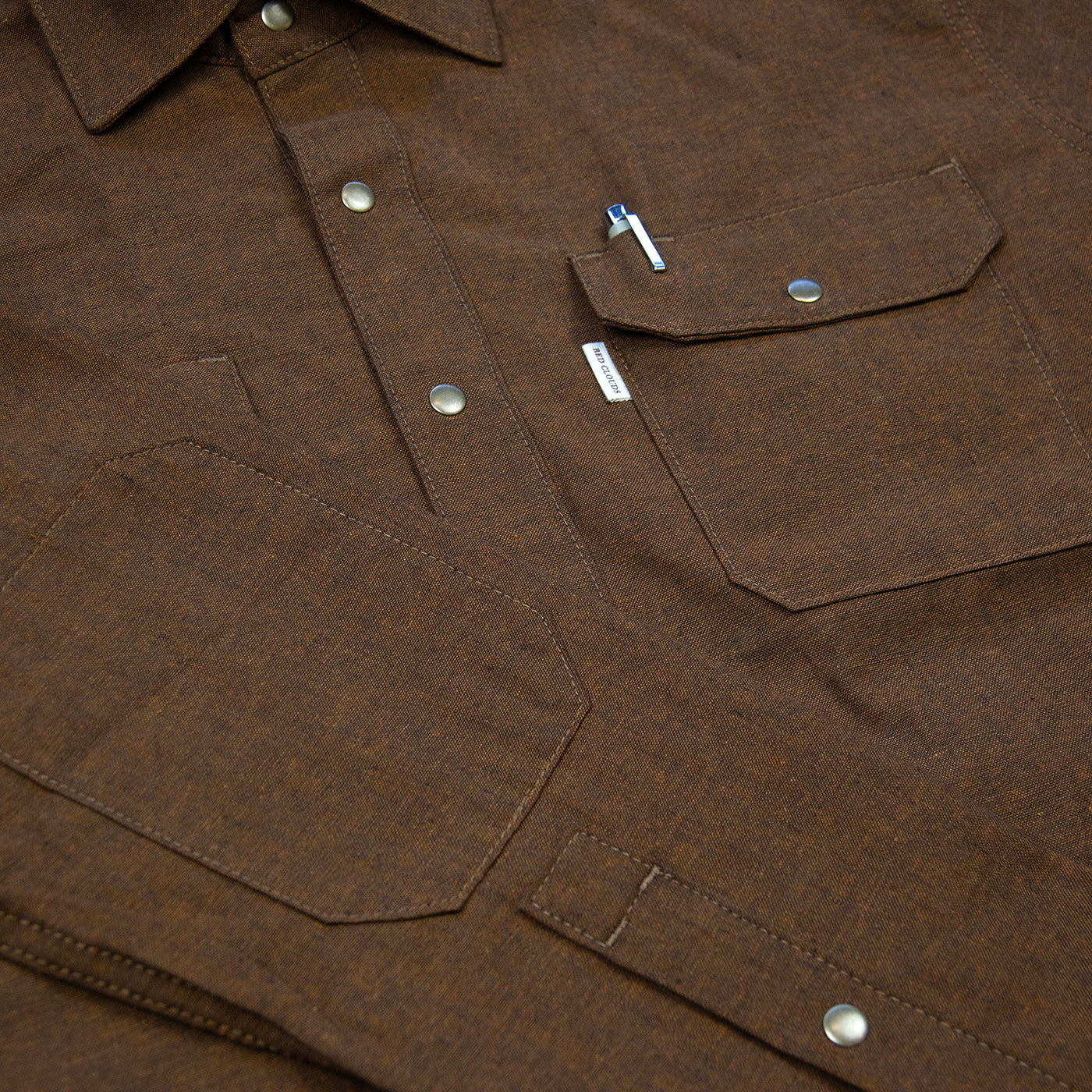 Witham Linen Shirt - Cinnamon Brown