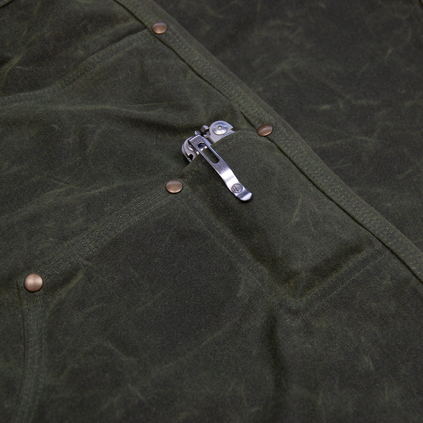 GN.01 Waxed Canvas Fitted Work Pant - Olive