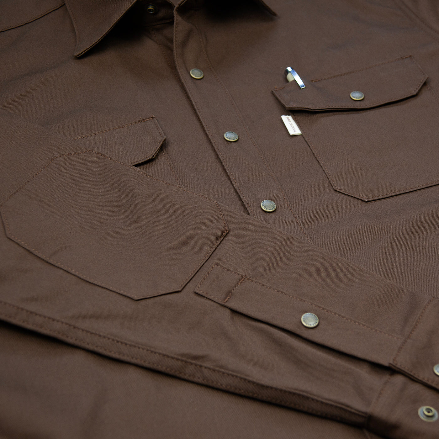 Witham Work Shirt - Nutmeg Brown Twill