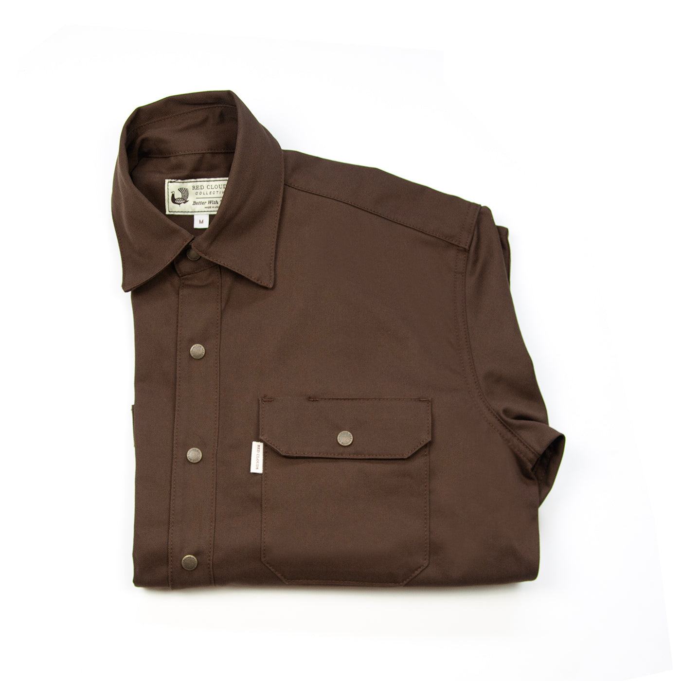 Witham Work Shirt - Nutmeg Brown Twill