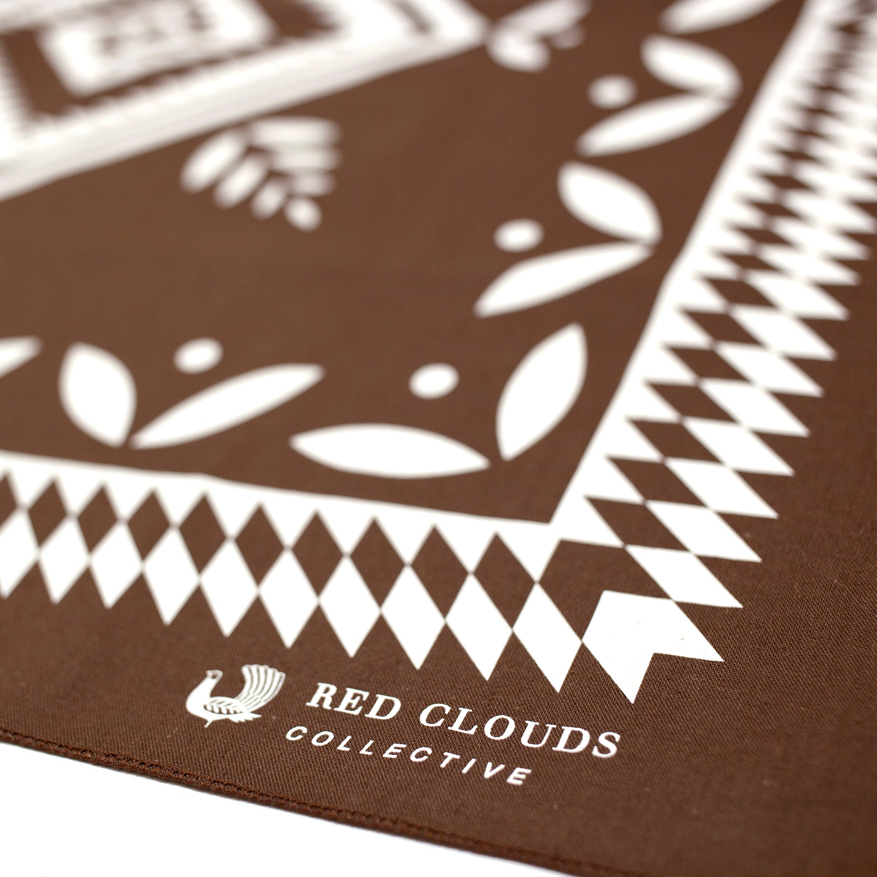 red clouds bandana, usa made bandana, bandana, cotton bandana, red clouds collective