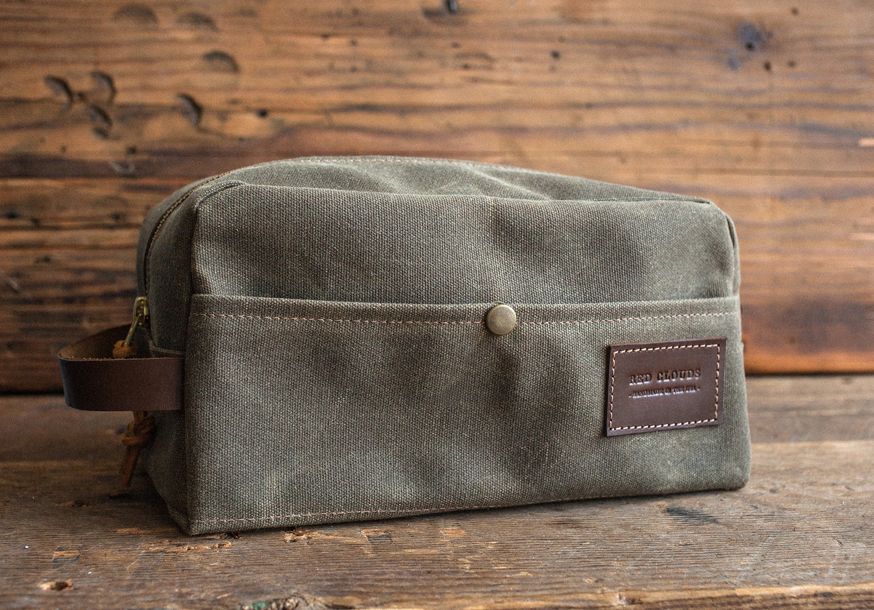 dopp kit, waxed canvas dopp kit, leather dopp kit, travel bag, toiletry bag, travel kit, made in usa, handcrafted, custom bag, portland, made in america, handmade, portland craft, best dopp kit