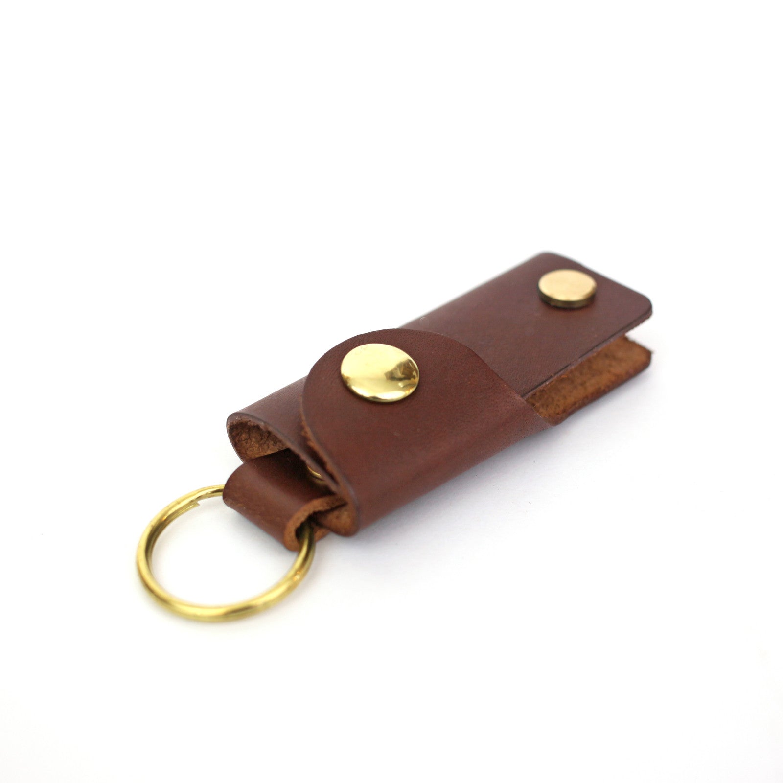 Leather Key Case - Saddle Tan