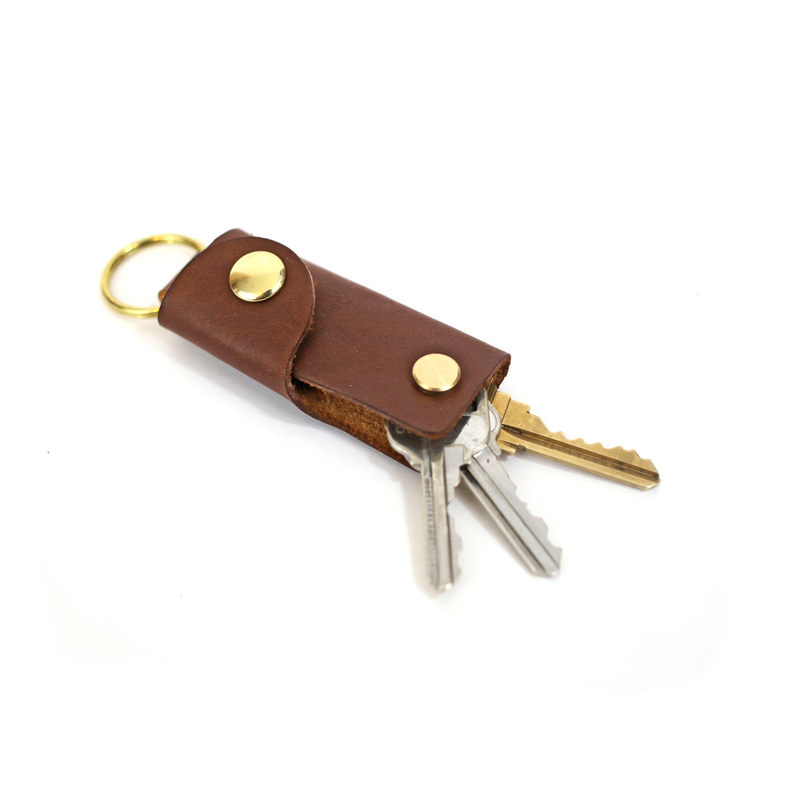 Leather Key Case - Saddle Tan