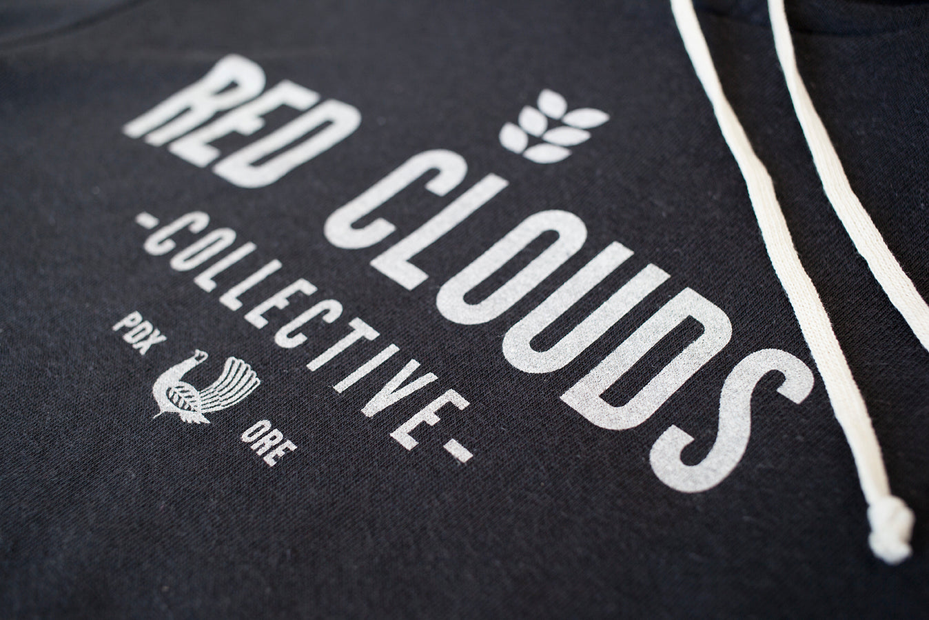 Red Clouds Hoodie - Black