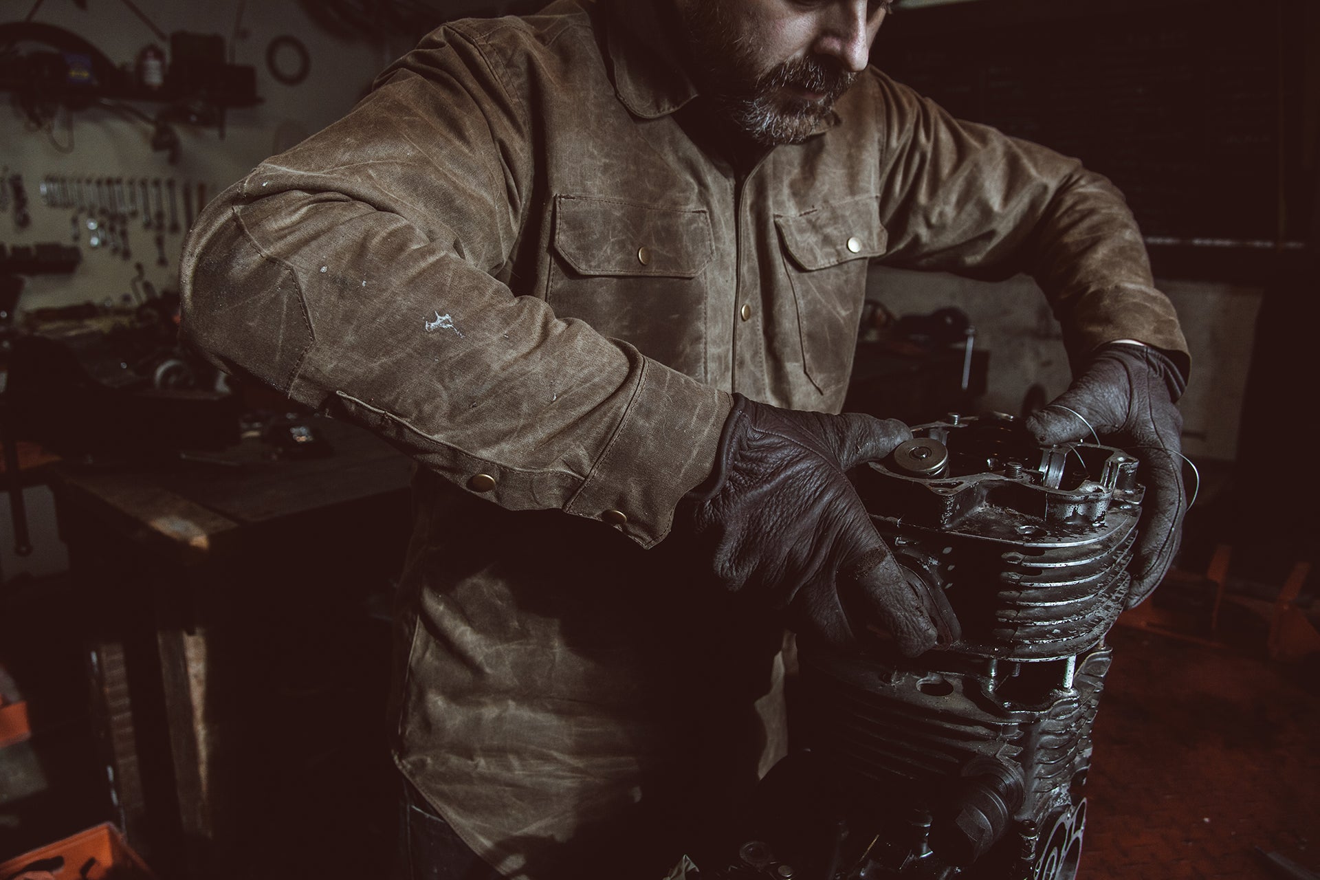 Witham Work Shirt - Havana Waxed Canvas