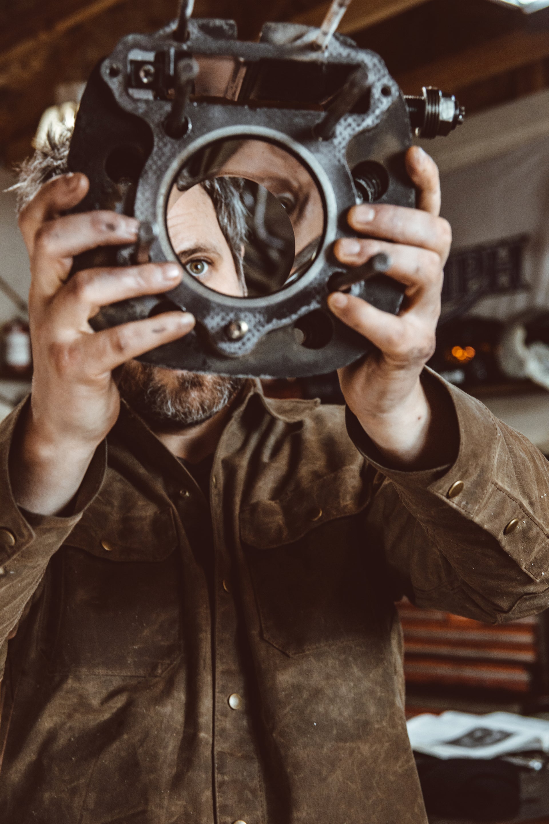 Witham Work Shirt - Havana Waxed Canvas