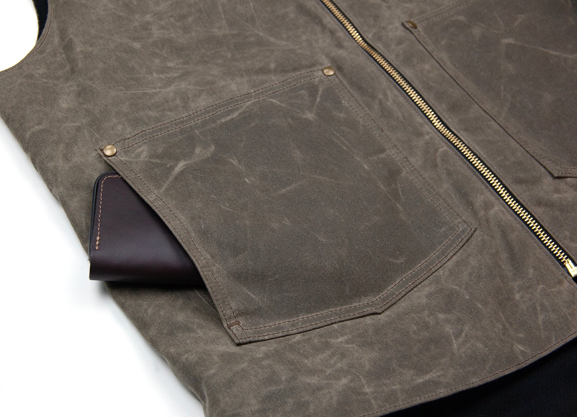 Hawthorne Vest - Havana Waxed Canvas