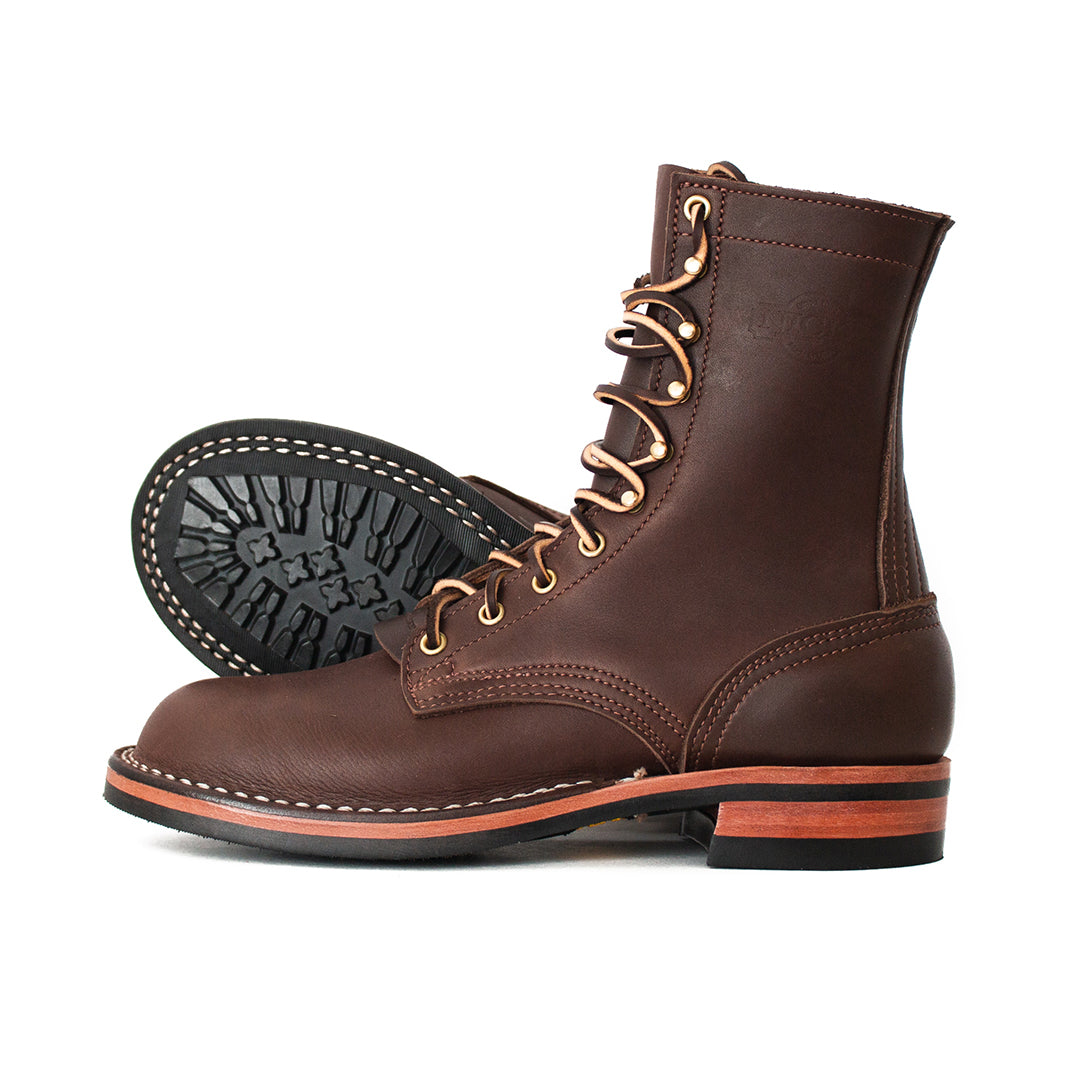 Red Clouds Boots, Nick's Boots, Leather boots, boots made in the usa, moto boots, brown leather boots, 8" tall boots, mens boots, quality boots, Nicks boots, handmade boots, vibram sole, the rambler boots