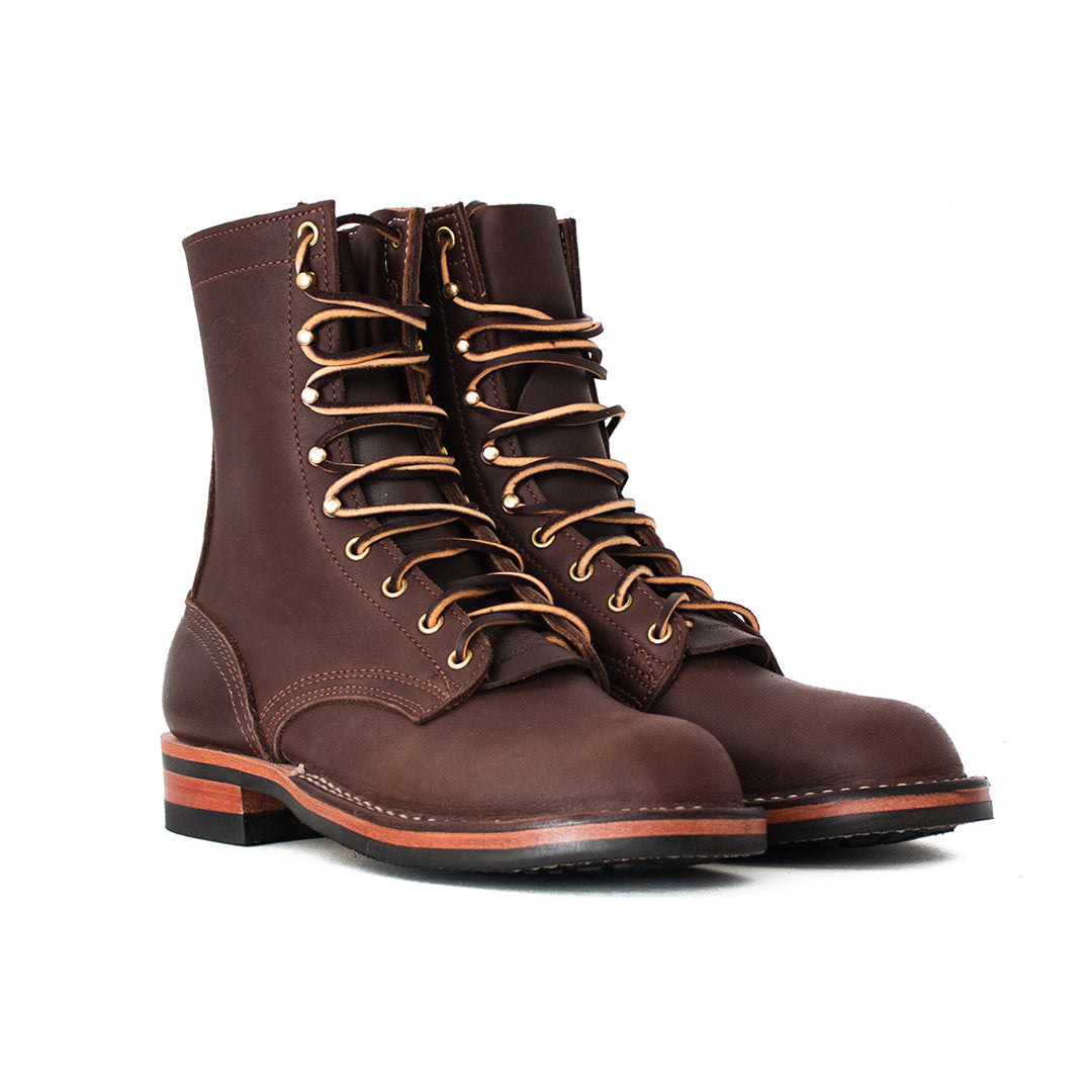 Red Clouds Boots, Nick's Boots, Leather boots, boots made in the usa, moto boots, brown leather boots, 8" tall boots, mens boots, quality boots, Nicks boots, handmade boots, vibram sole, the rambler boots