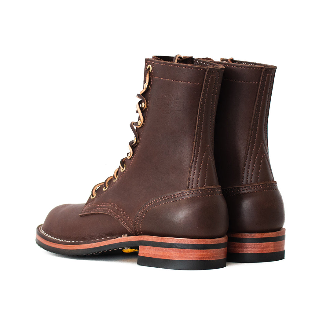 Red Clouds Boots, Nick's Boots, Leather boots, boots made in the usa, moto boots, brown leather boots, 8" tall boots, mens boots, quality boots, Nicks boots, handmade boots, vibram sole, the rambler boots