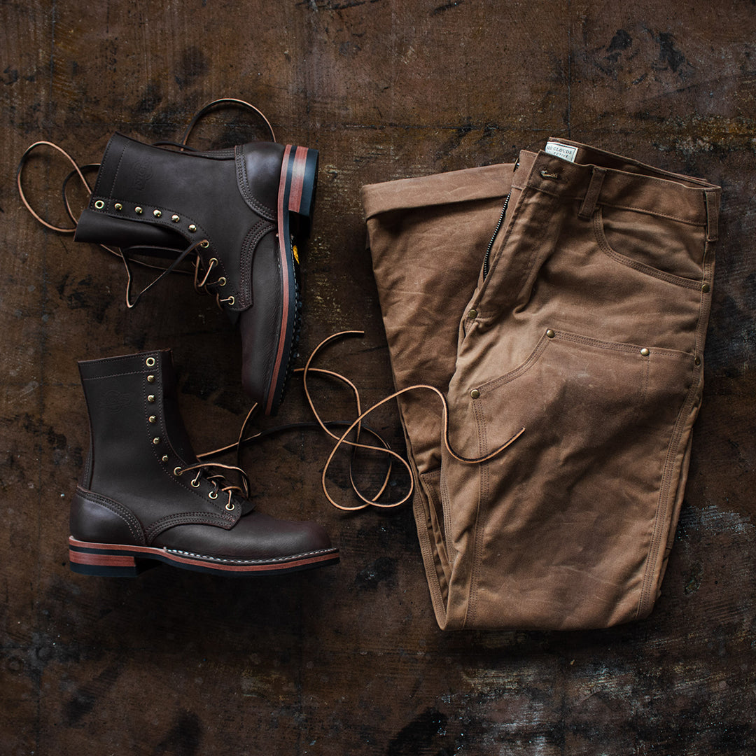 Red Clouds Boots, Nick's Boots, Leather boots, boots made in the usa, moto boots, brown leather boots, 8" tall boots, mens boots, quality boots, Nicks boots, handmade boots, vibram sole, the rambler boots