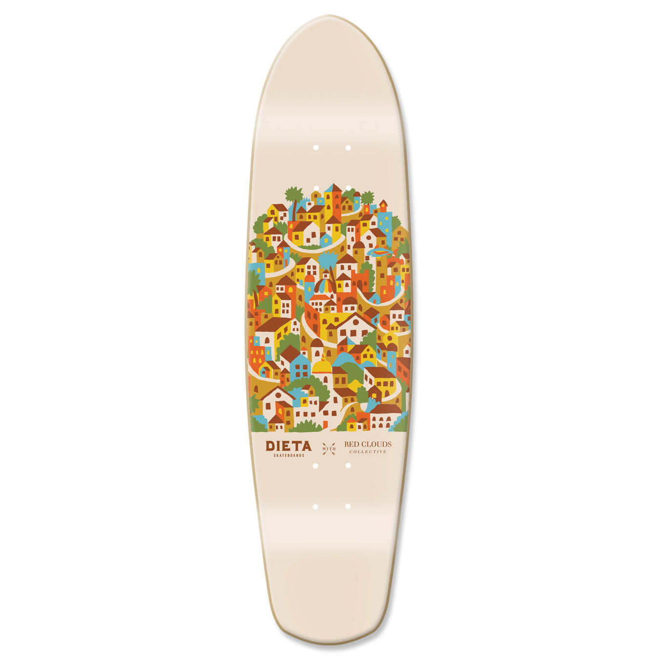 red clouds skateboard, cruiser deck, dieta x red clouds, zip zinger, beer run, red clouds deck, dieta skateboards, dave wien, david wien art