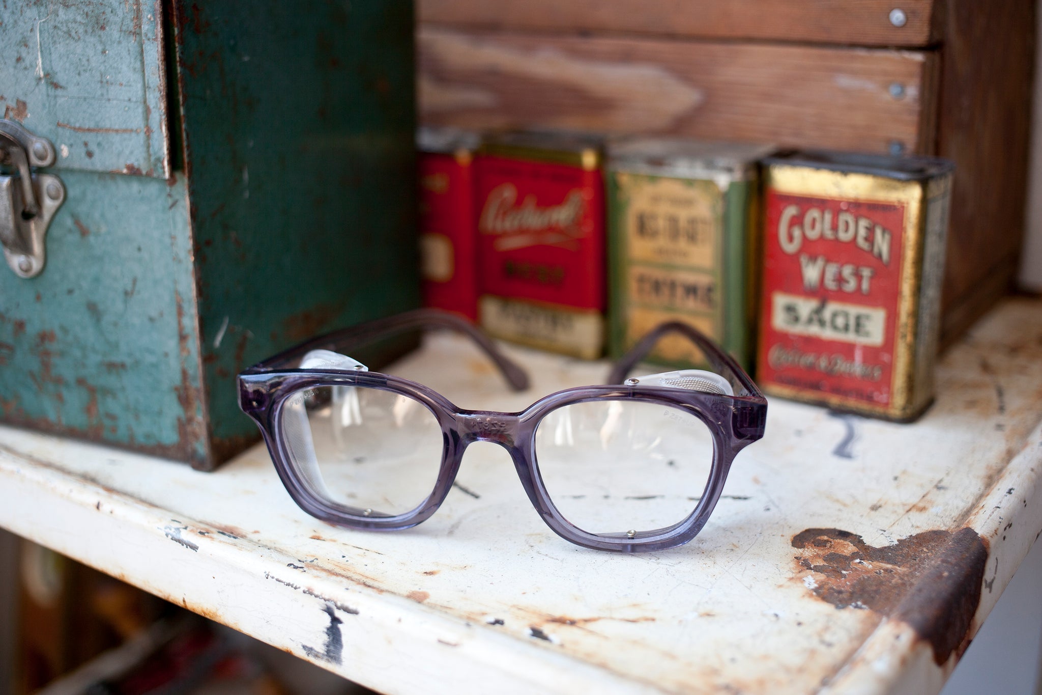 Traditional Safety Glasses - Green Lens