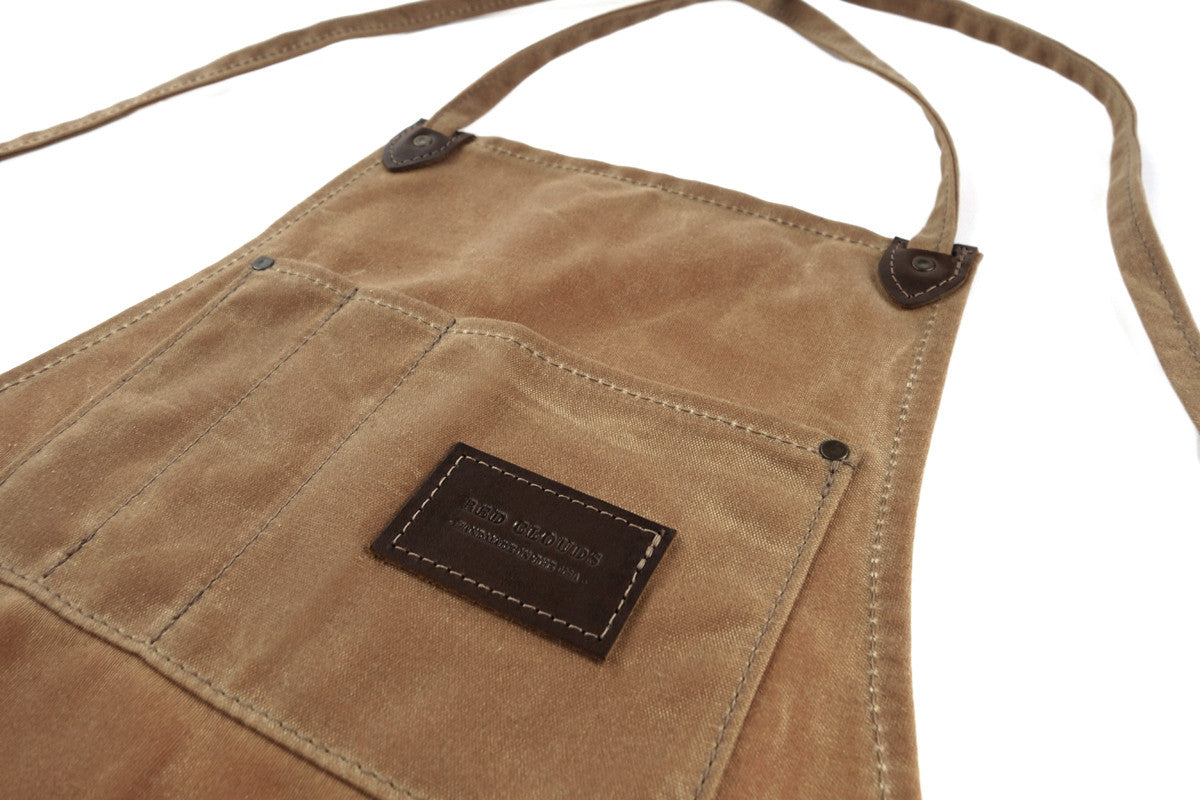 Winston apron, waxed canvas apron, red clouds apron, woodworking apron, metalworking apron, hand eye supply, shop gear, workwear, made in usa, made in portland, Drawing inspiration from classic shop aprons used by wood and metal workers for centuries, the Winston Apron combines a classic look and feel with modern feature and construction updates that enhance the product’s longevity.