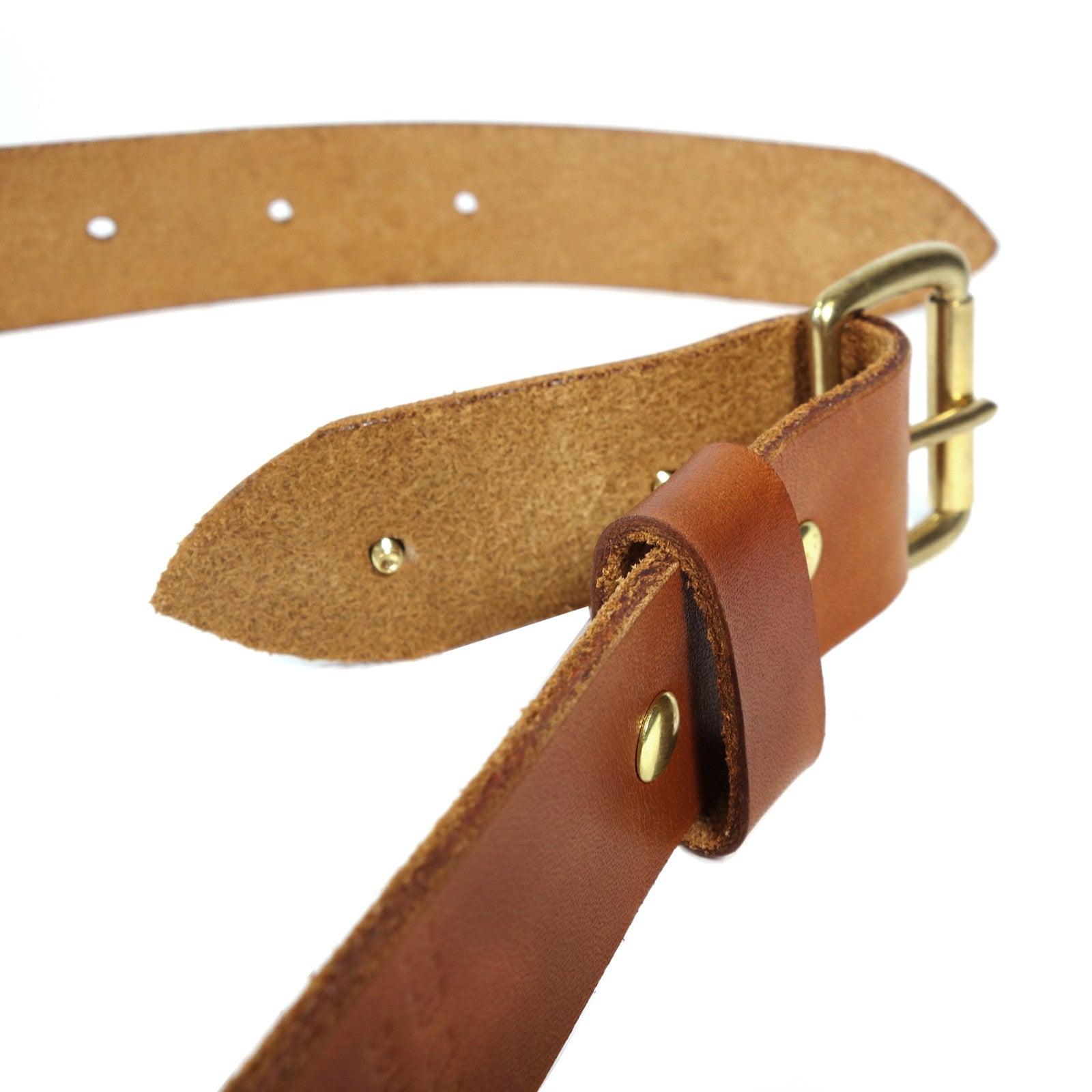 Leather belt, solid brass buckle, handmade, handcrafted, made in the usa, made in america, veg tan leather, built to last, always better with time, red clouds collective