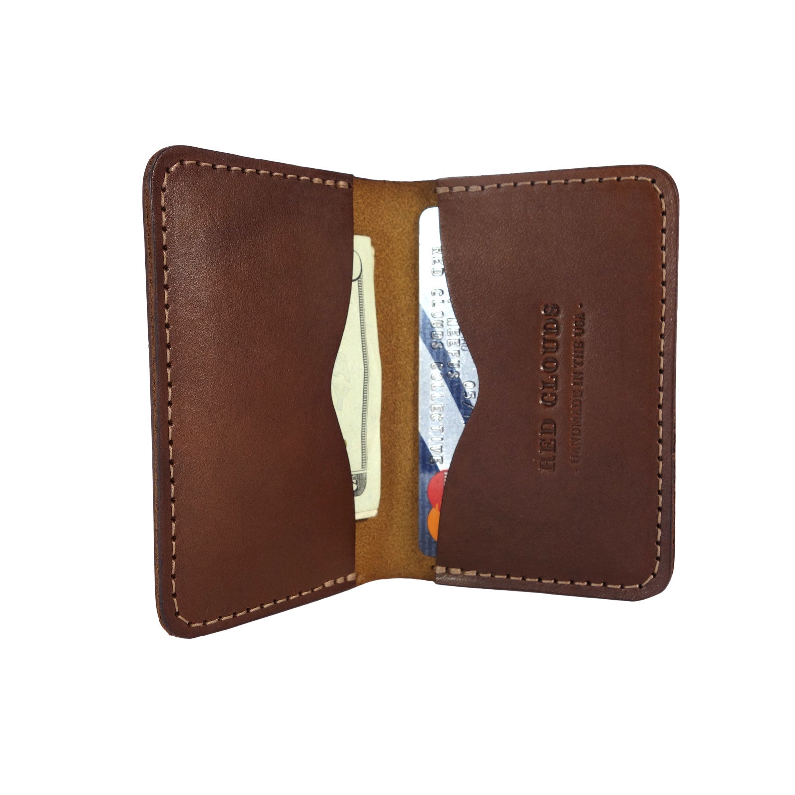Frontside wallet. Card wallet. slim card case. leather card wallet. For those who like to keep their wallets in their front pockets. Slim enough to comfortably carry and large enough to fit your essential cards and some cash.  3/4oz Herman Oak Vegetable-Tanned Leather 2 Card-Slots