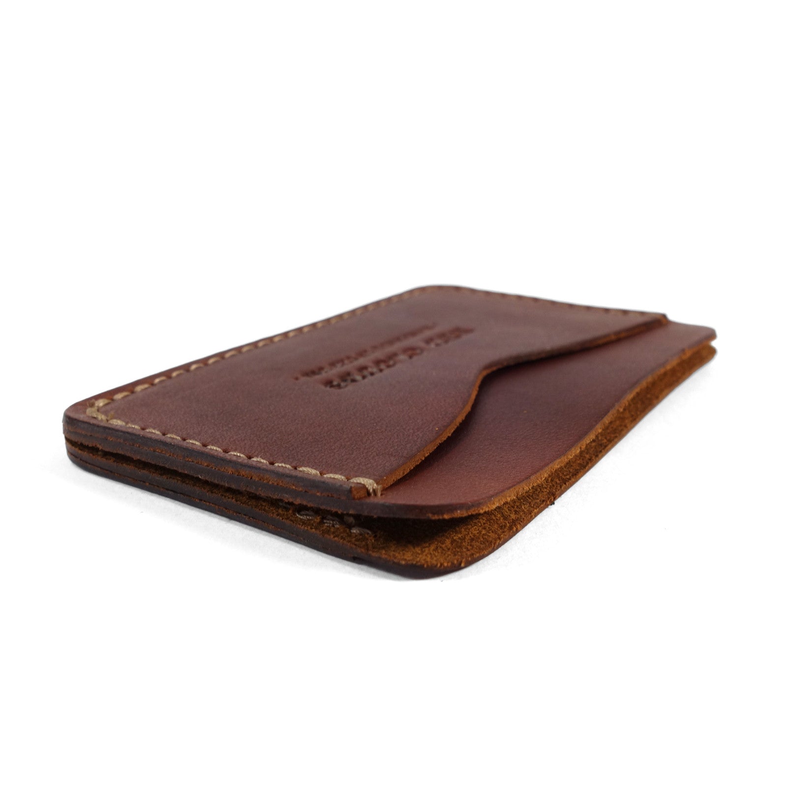Frontside wallet. Card wallet. slim card case. leather card wallet. For those who like to keep their wallets in their front pockets. Slim enough to comfortably carry and large enough to fit your essential cards and some cash.  3/4oz Herman Oak Vegetable-Tanned Leather 2 Card-Slots, 1 center card slot