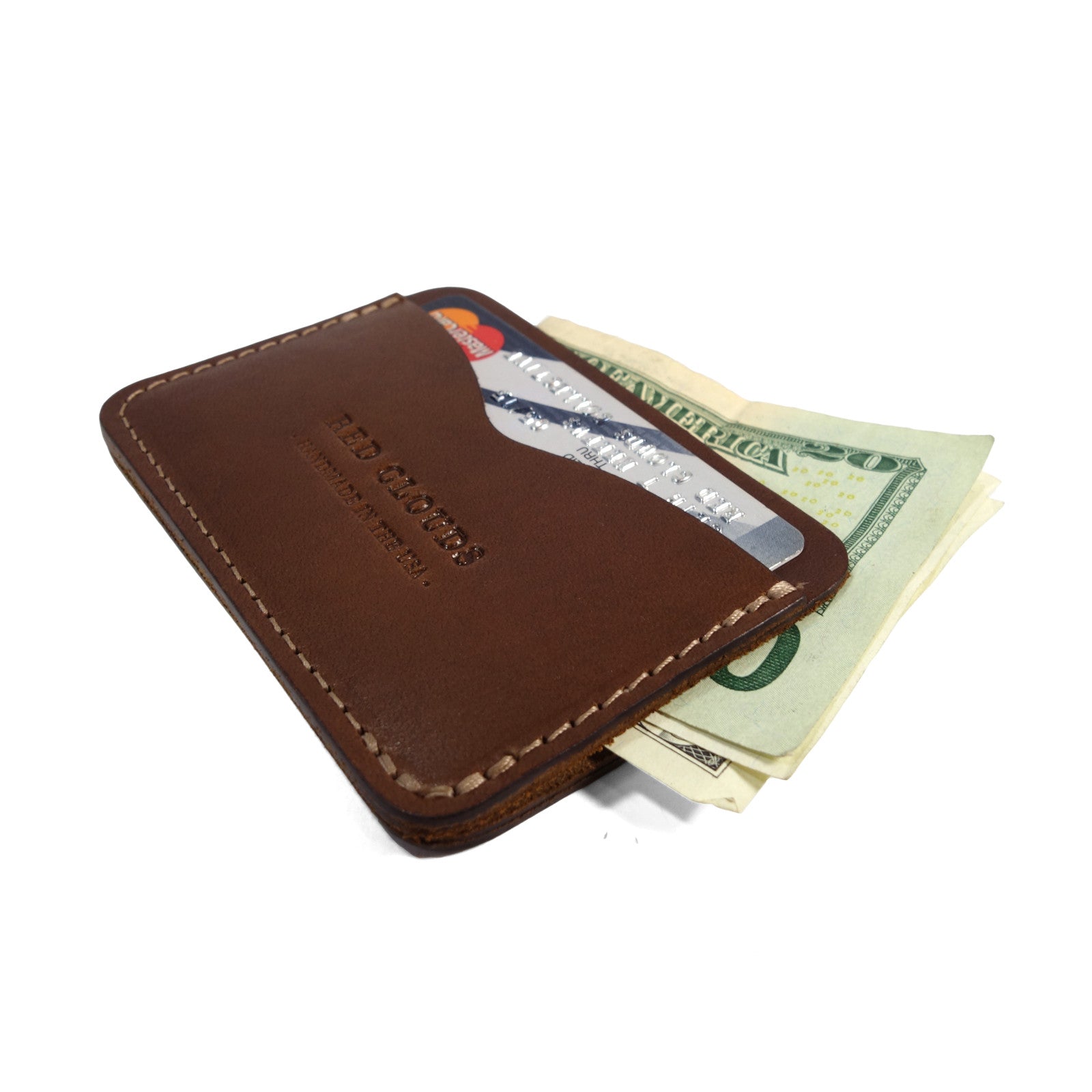 Frontside wallet. Card wallet. slim card case. leather card wallet. For those who like to keep their wallets in their front pockets. Slim enough to comfortably carry and large enough to fit your essential cards and some cash.  3/4oz Herman Oak Vegetable-Tanned Leather 2 Card-Slots, 1 center card slot
