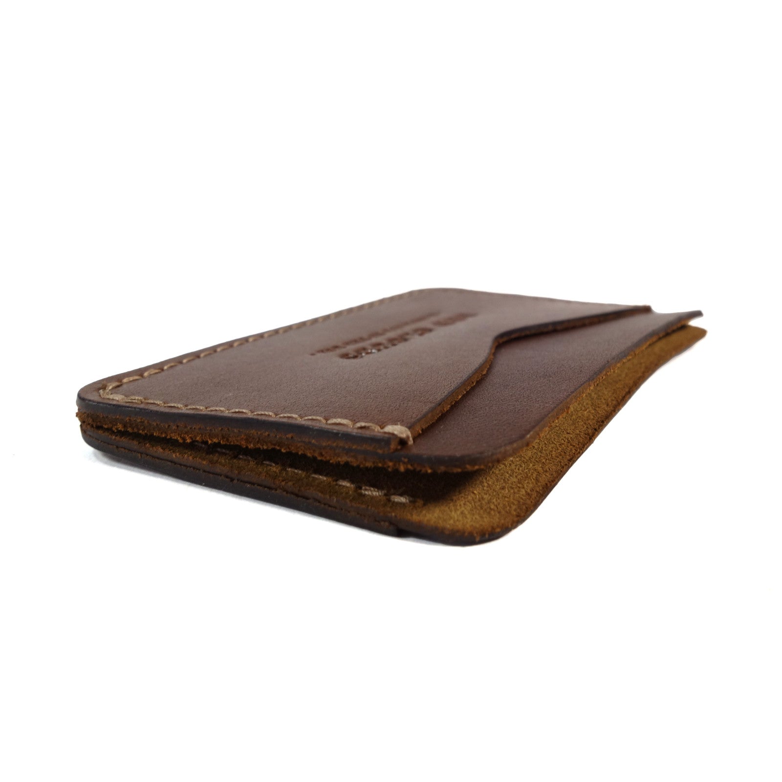 Frontside wallet. Card wallet. slim card case. leather card wallet. For those who like to keep their wallets in their front pockets. Slim enough to comfortably carry and large enough to fit your essential cards and some cash.  3/4oz Herman Oak Vegetable-Tanned Leather 2 Card-Slots, 1 center card slot