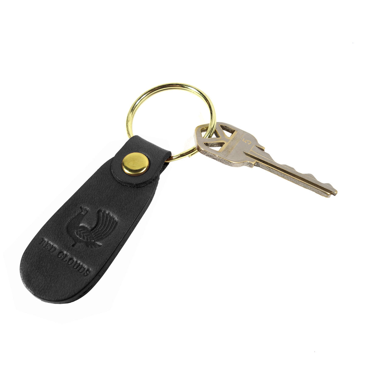 leather keychain, red clouds keychain, motocycle keychain