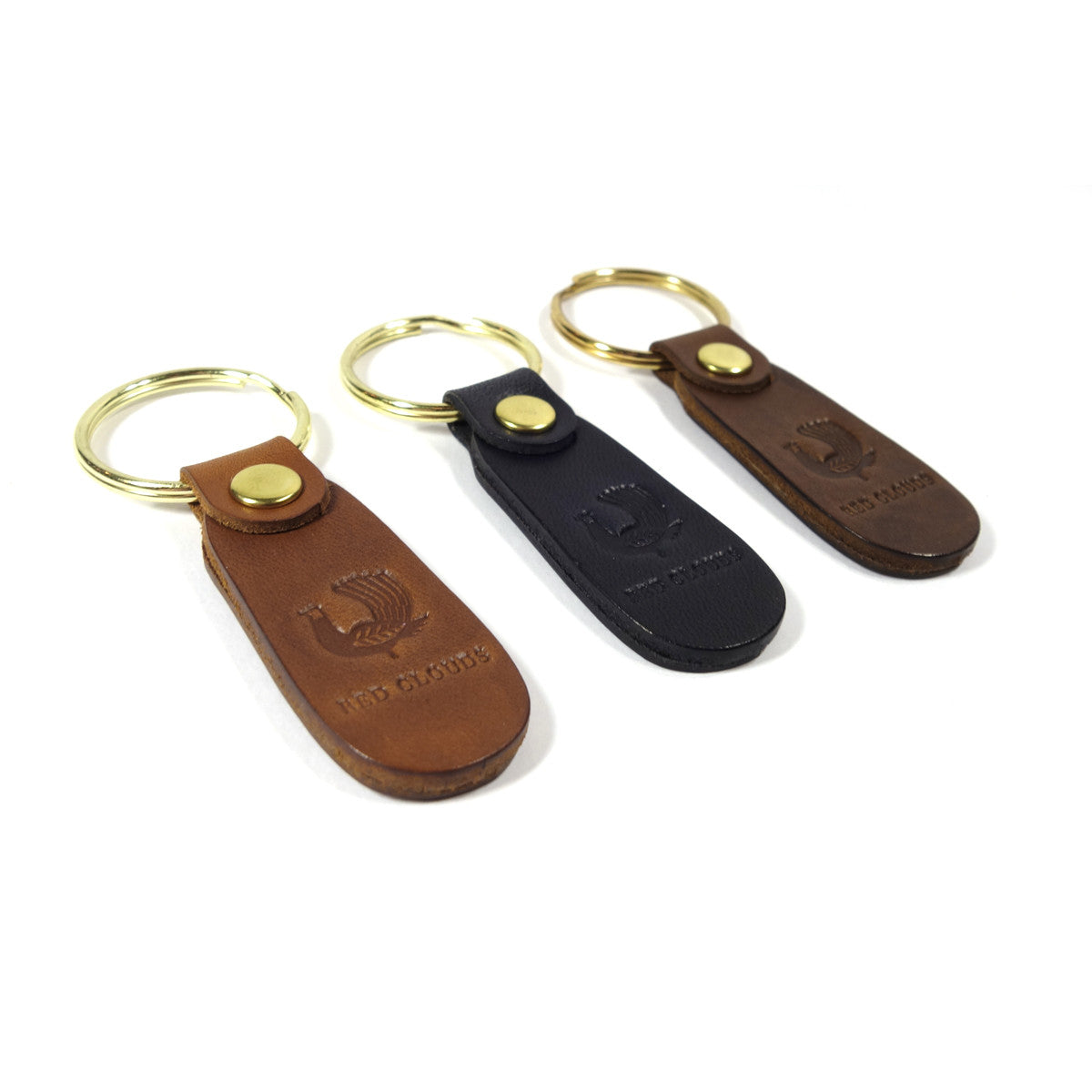 leather keychain, red clouds keychain, motocycle keychain, red clouds leather keychain