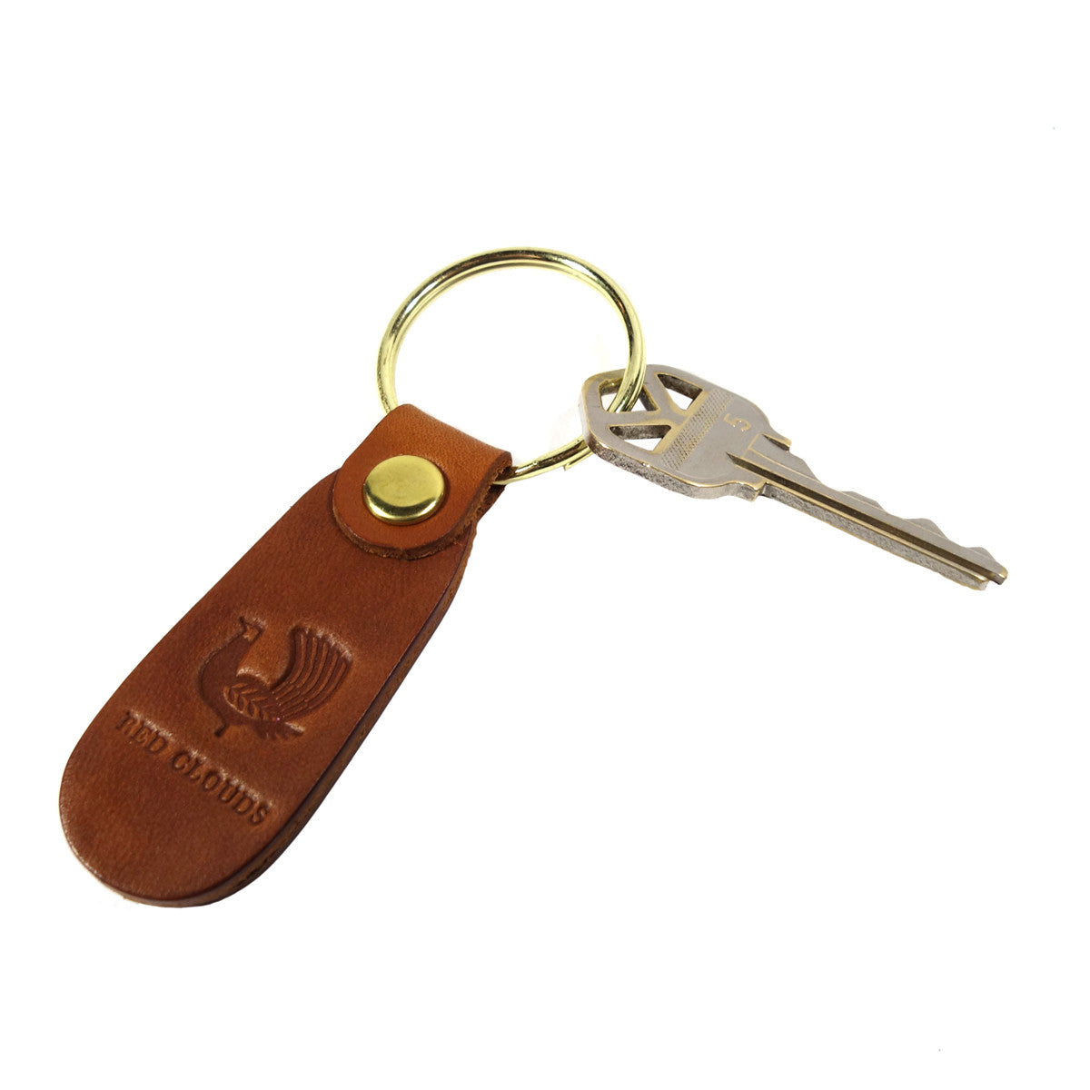 leather keychain, red clouds keychain, motocycle keychain