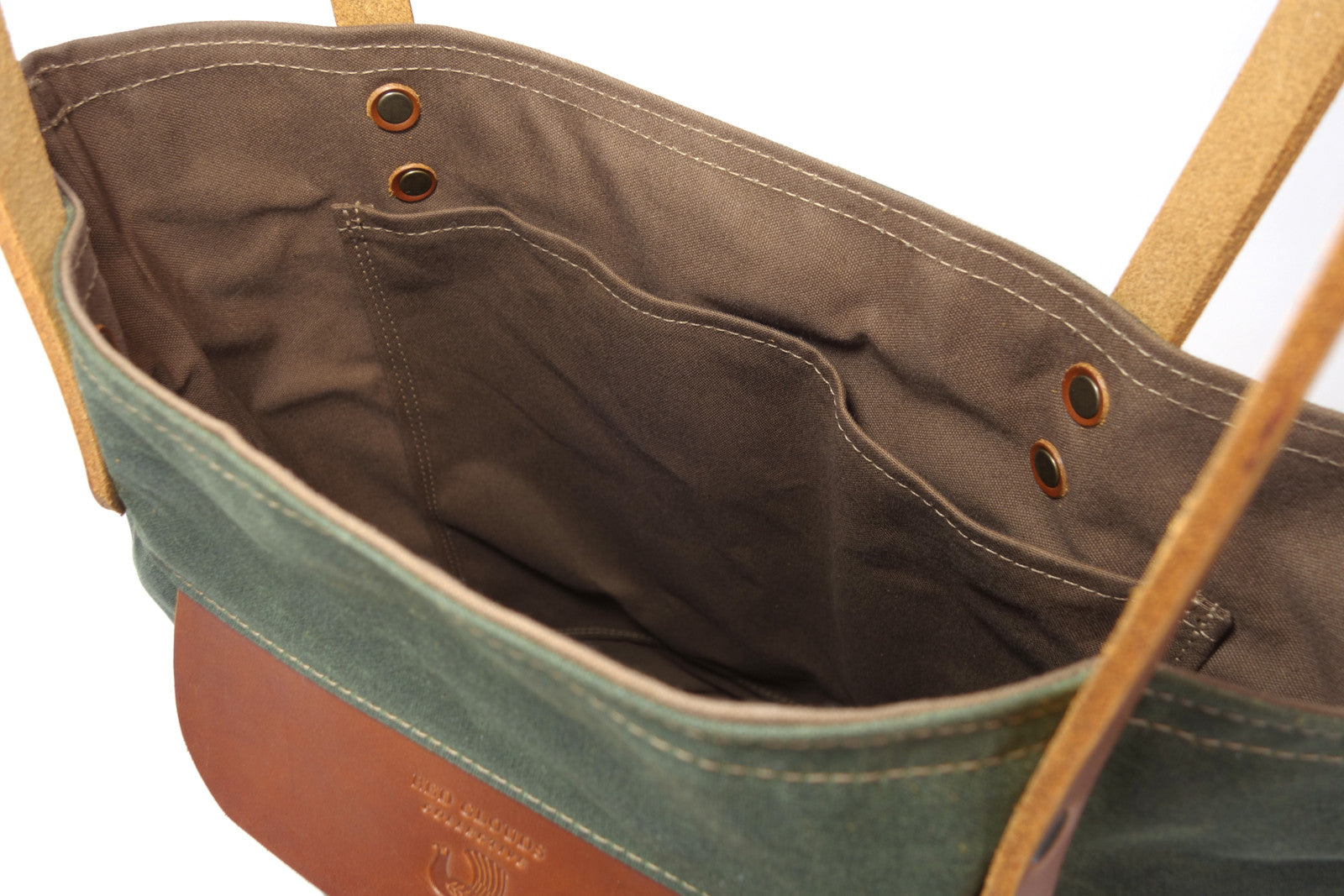 tote bag, waxed canvas tote bag, waxed cotton bag, waxed canvas bag, handmade tote bag, over the shoulder tote, red clouds tote bag