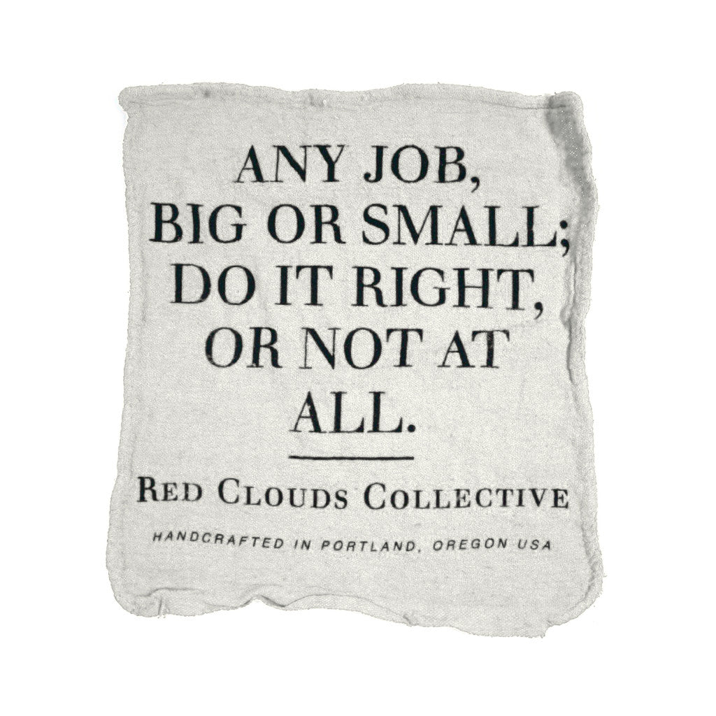 Shop rag, oil rag, red clouds shop rag, white shop rag, any job big or small, do it right or not at all