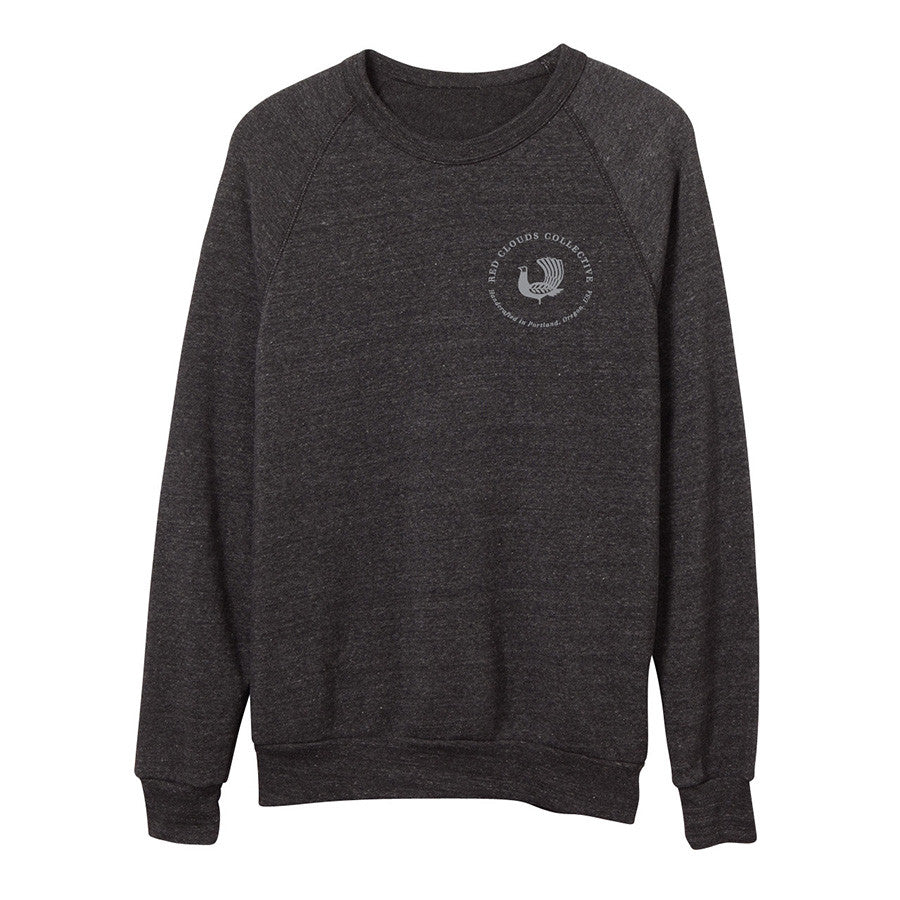Red Clouds collective sweatshirt, red clouds shirt, red clouds logo shirt, american made, made in portland, american apparel shirt, made in usa, red clouds