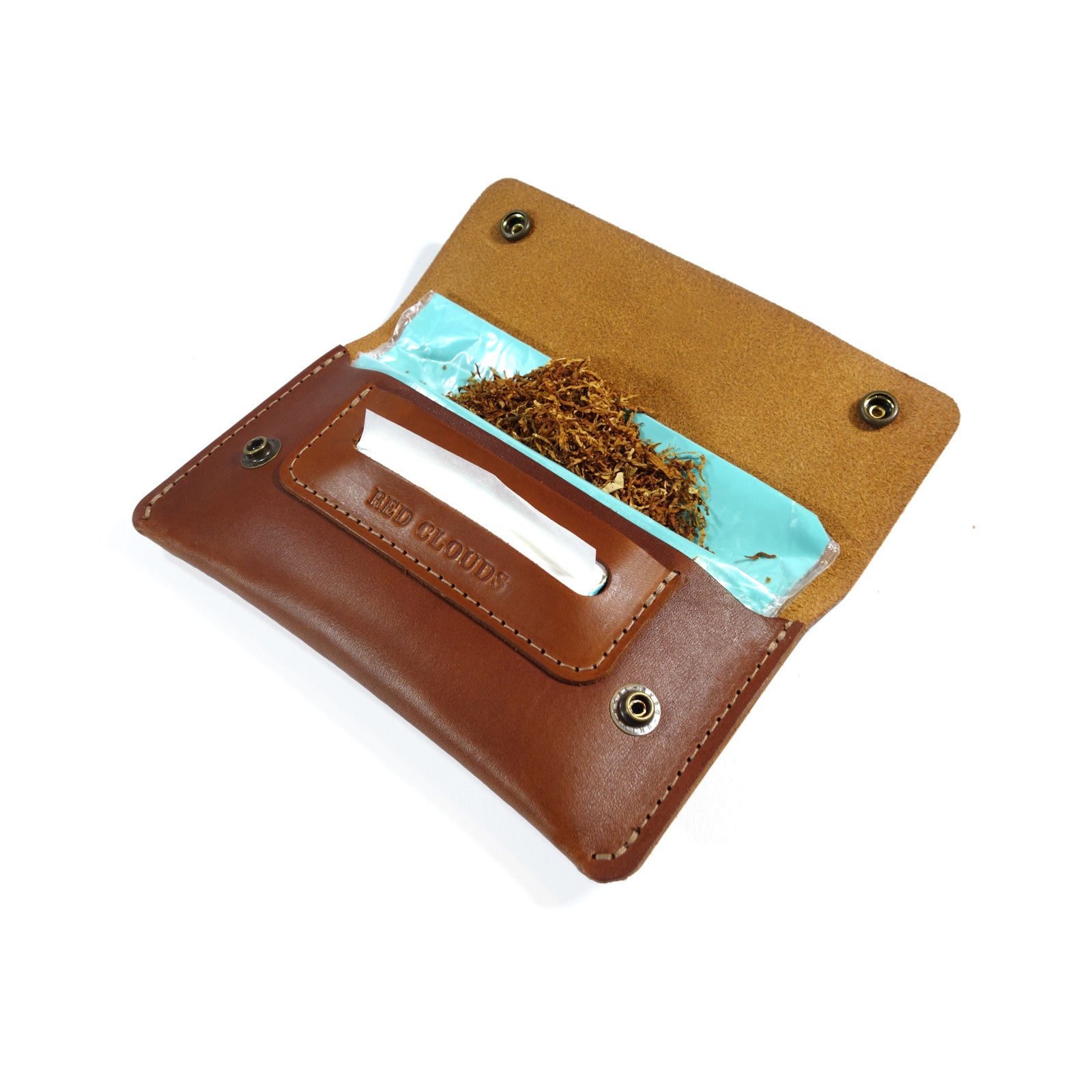 tobacco pouch, leather pouch, leather case, rolling pouch, rolling tobacco, made in usa, handmade, handcrafted