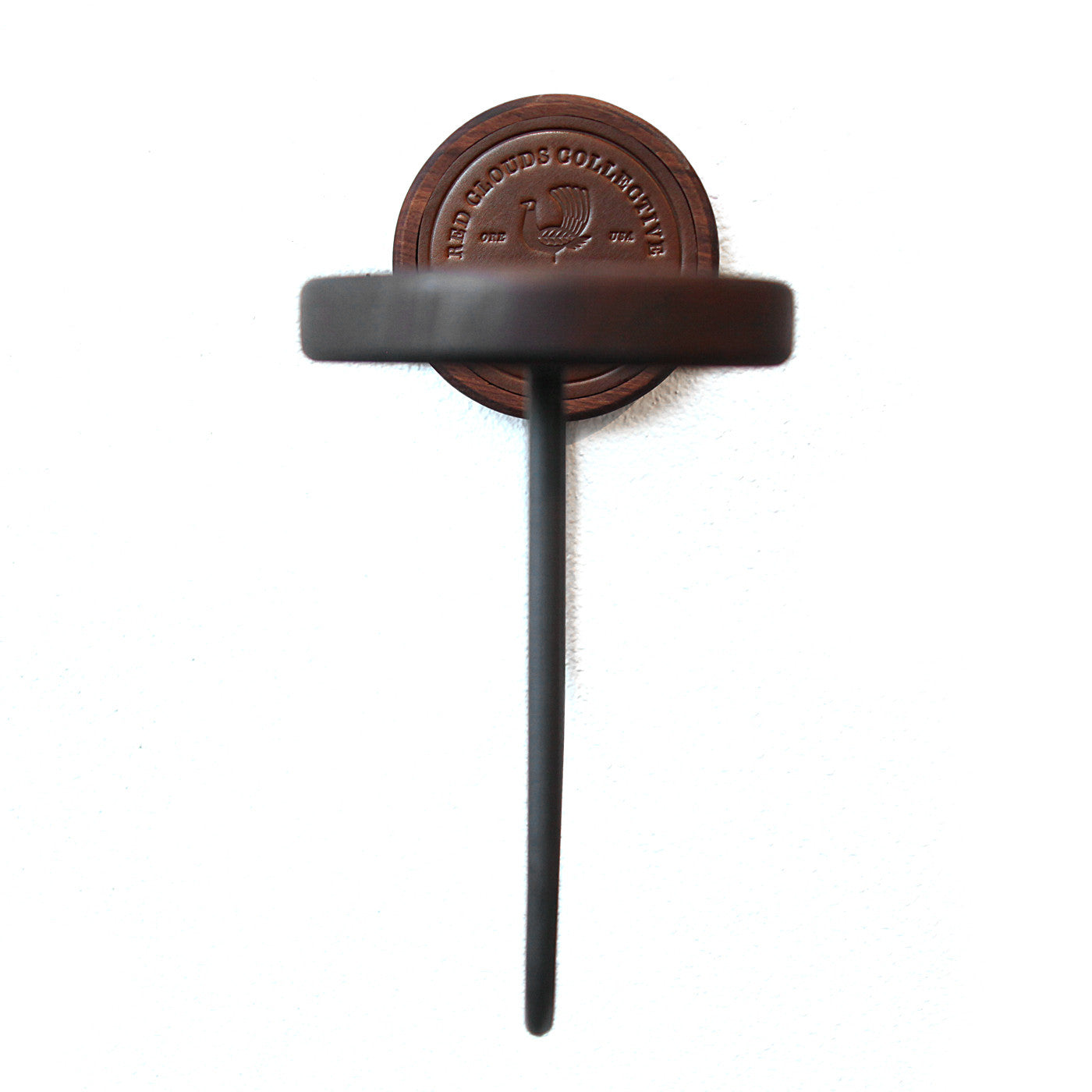 helmet rack, wood helmet rack, motorcycle helmet rack, metal helmet rack, leather and wood, metal and wood, westbound and red clouds