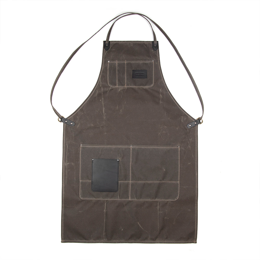 The Winston Apron - Havana / Black Leather