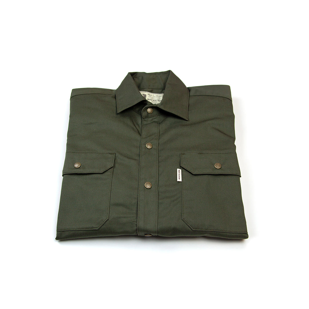 Witham Work Shirt - Olive Twill
