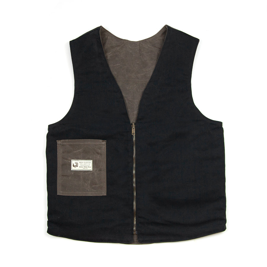 Reversible Vest - Havana Waxed Canvas