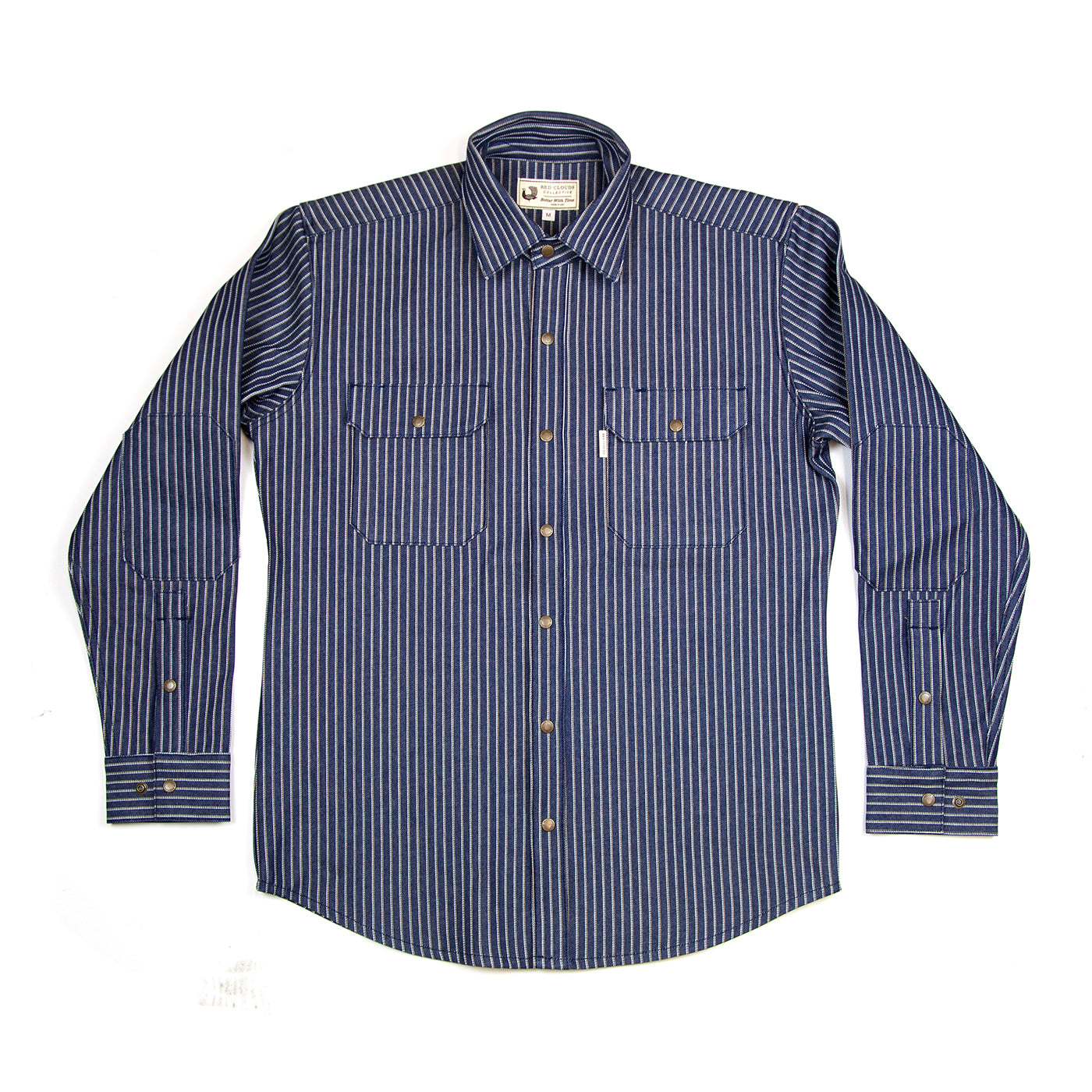 Witham Work Shirt - Indigo Stripe Denim