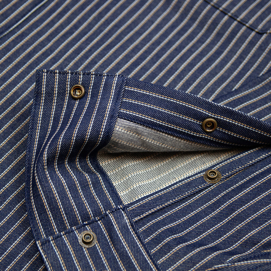 Witham Work Shirt - Indigo Stripe Denim