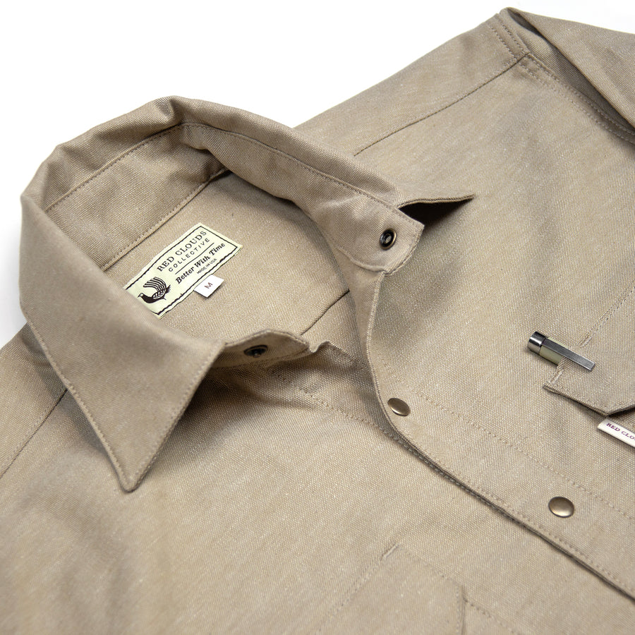 Witham Work Shirt - Tan Linen
