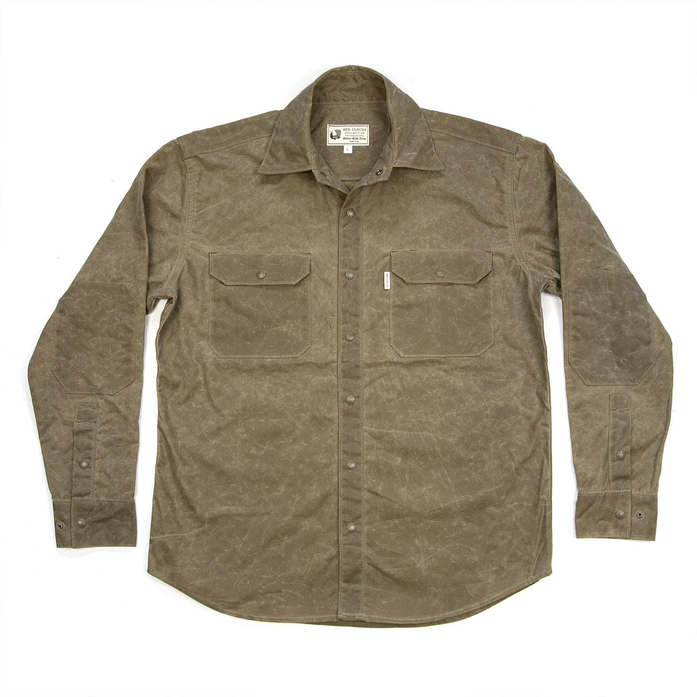 Witham Work Shirt - Field Tan Waxed Canvas - Red Clouds Collective