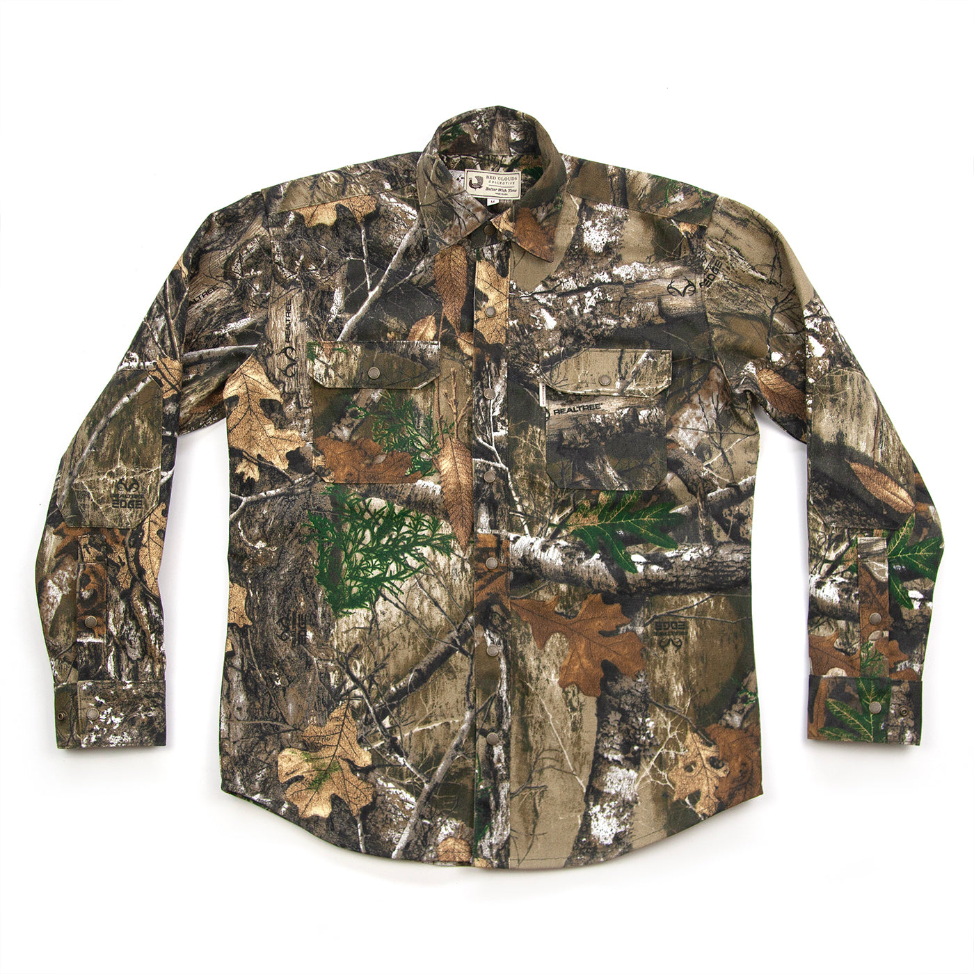 dress camo shirts Men's US Military American Long Sleeve Button Up Camo Casual Dress Shirt - Olive - Cotton Blend