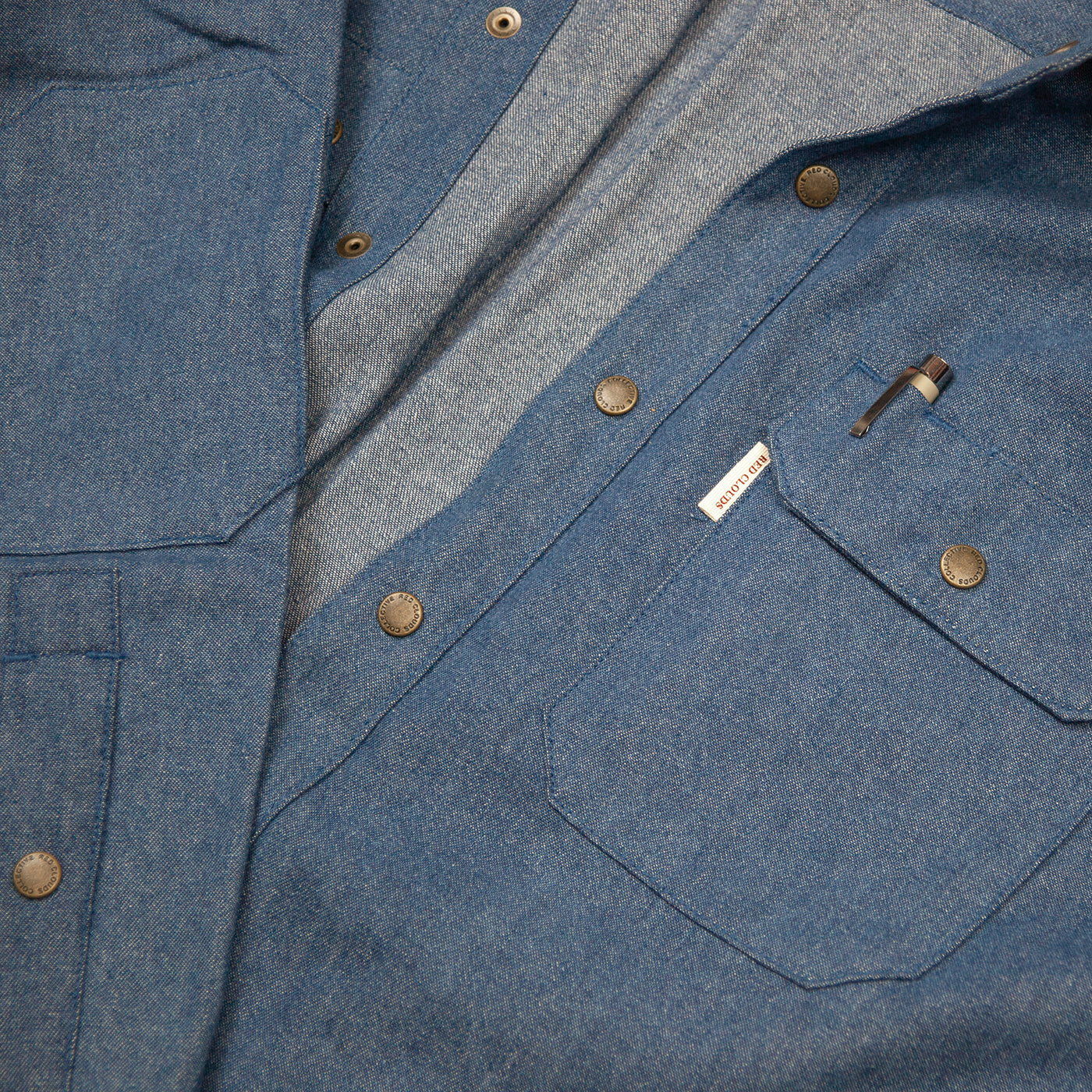Witham Work Shirt - Light Washed Denim