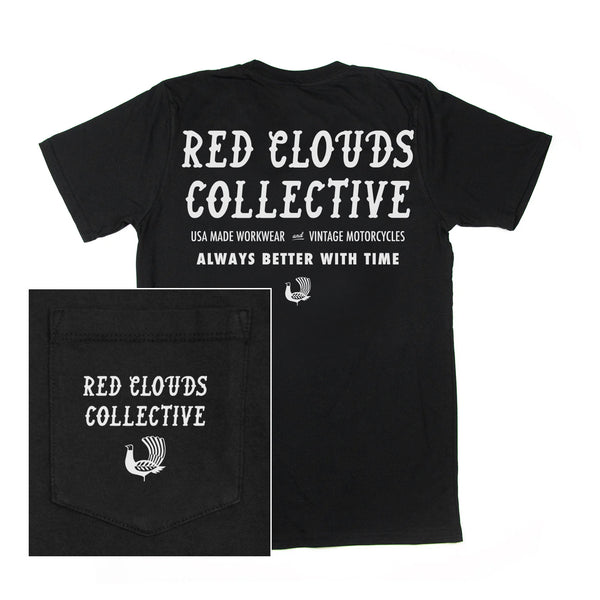 Pocket Rcc RCC Logo Pocket Tee - Red Clouds Collective - Made in the USA