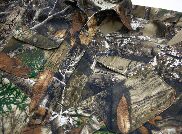realtree camo dress shirt Men's Button Down Long Sleeve Hunting Shirt