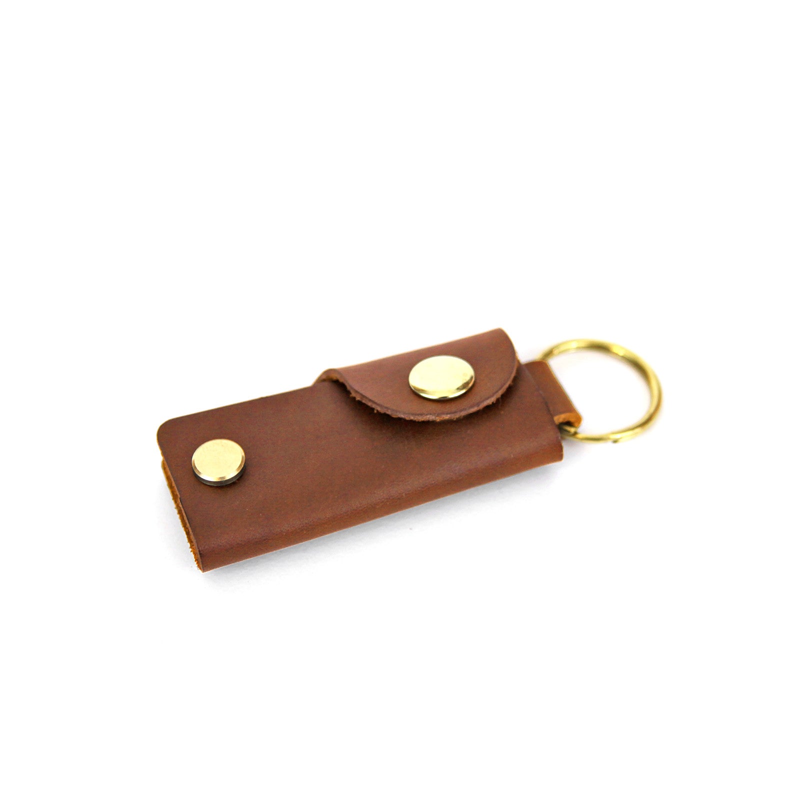 Leather Key Case - Saddle Tan - Red Clouds Collective - Made in the USA