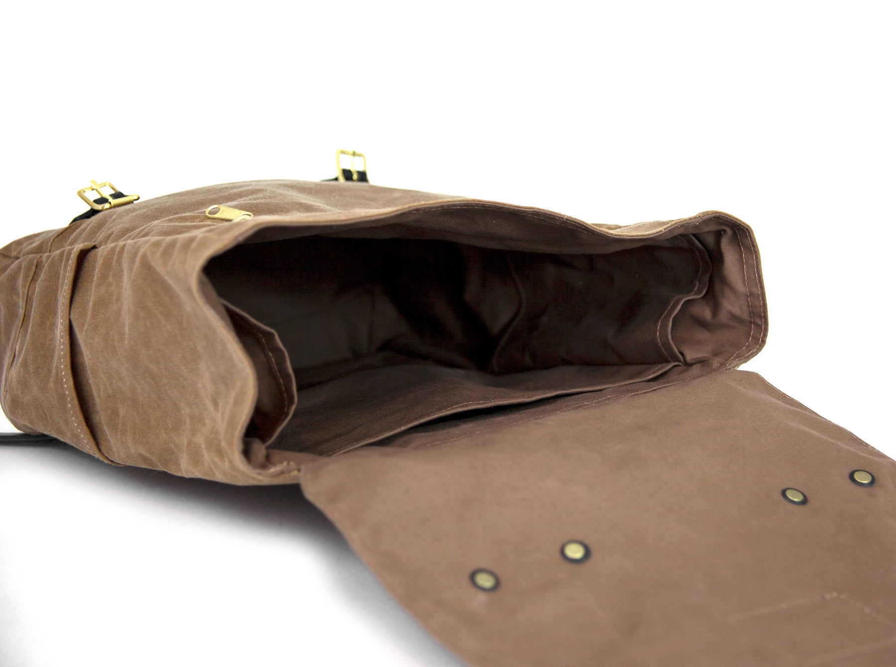 Waxed Canvas Duffle Bag - Black with Black Leather - Red Clouds Collective  - Made in the USA