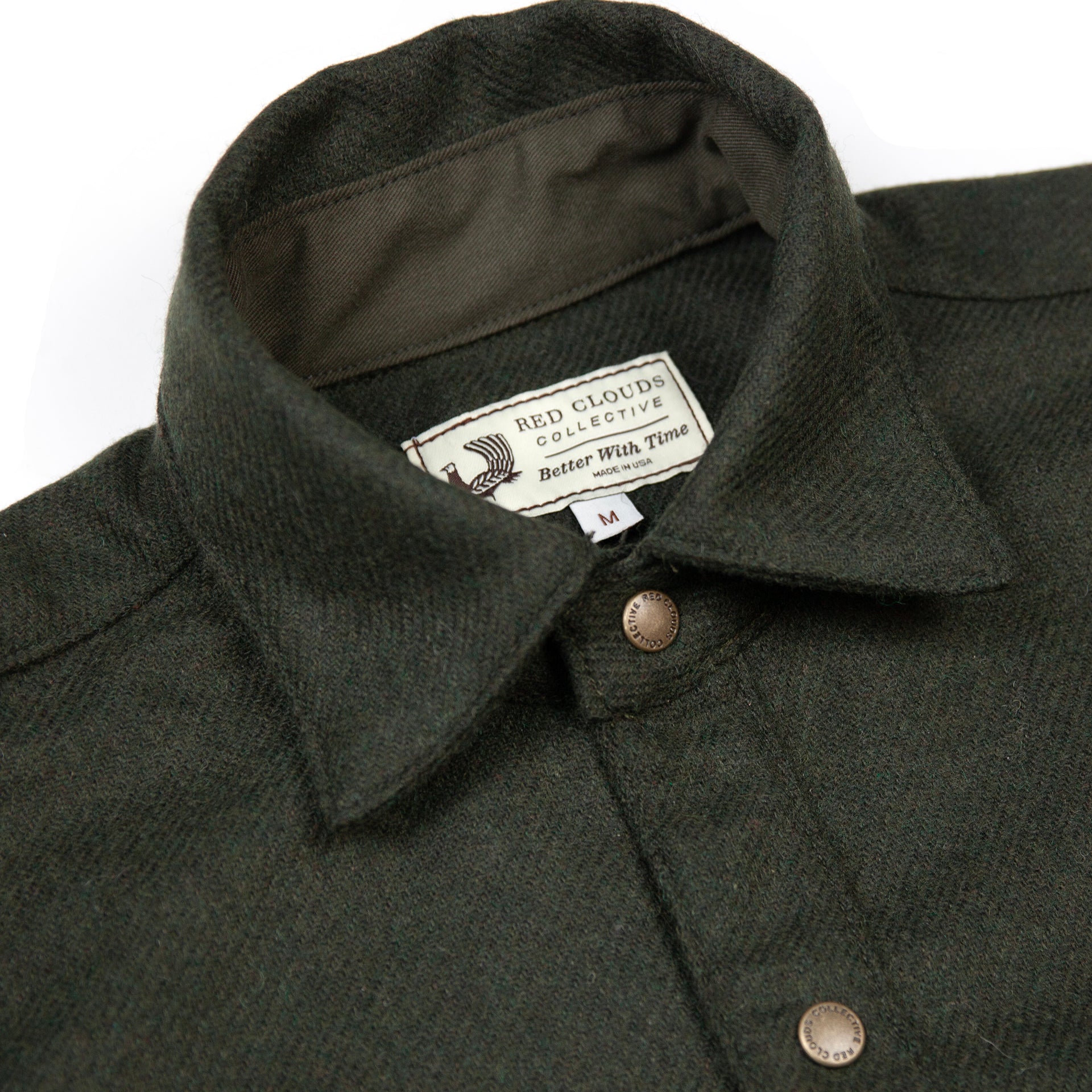 Witham Wool Shirt - Olive