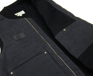 Hawthorne Vest - Black Waxed Canvas - Red Clouds Collective - Made