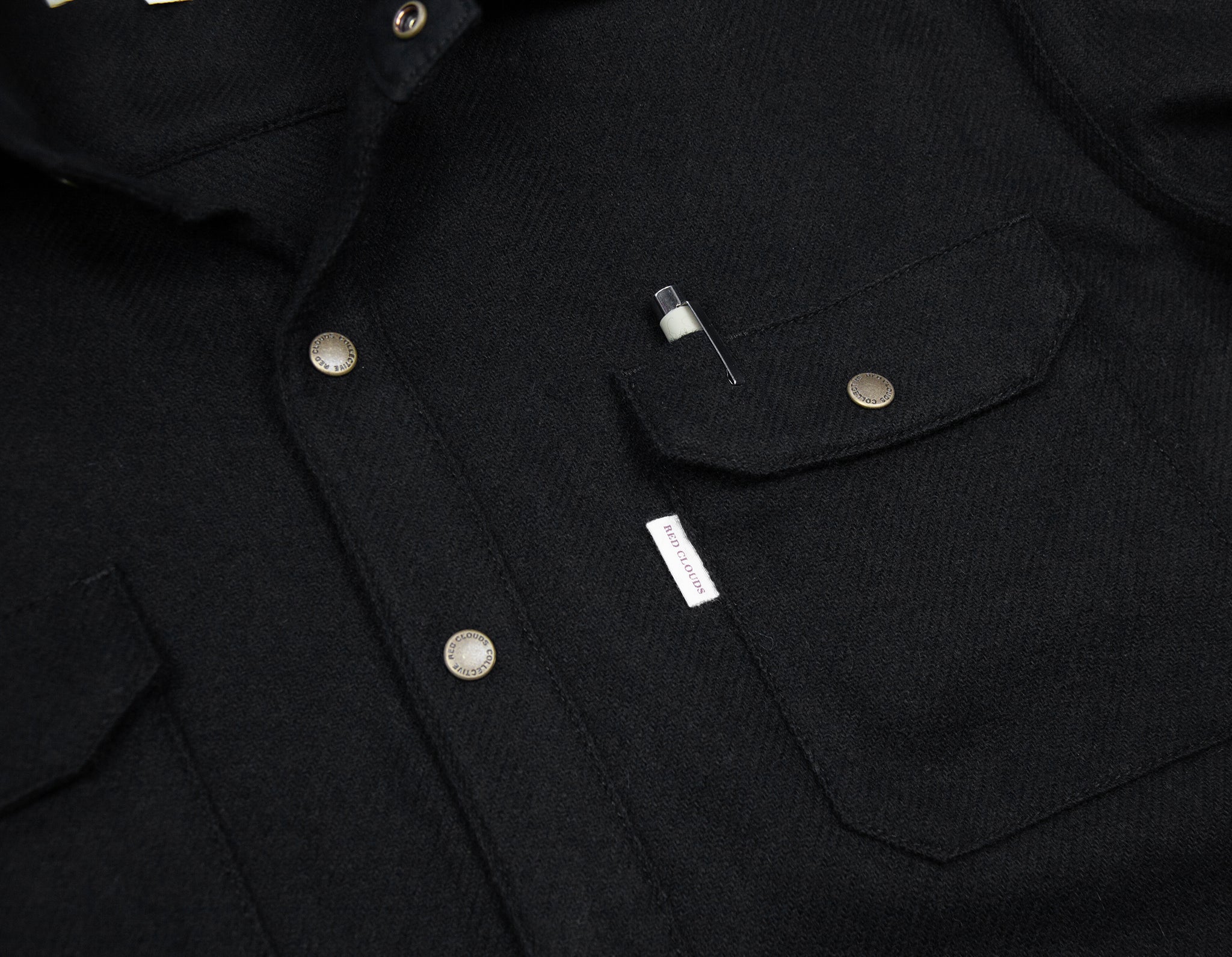 Witham Wool Shirt - Black